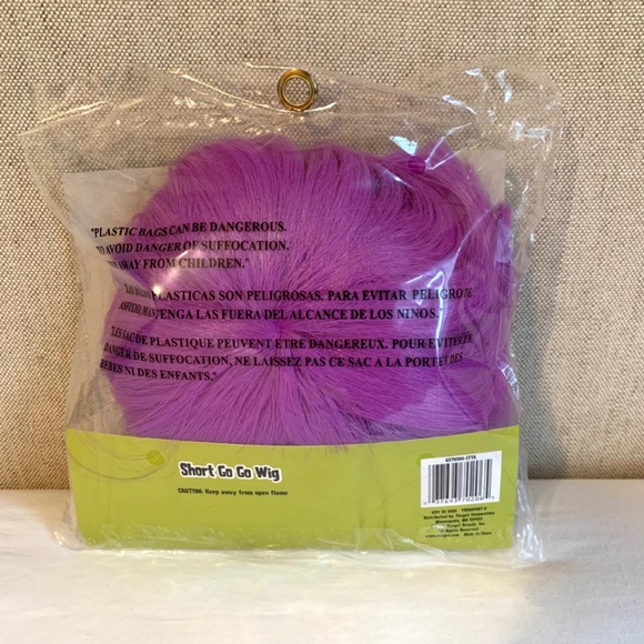 Short Go Go Wig Purple - NEW - Picture 2 of 4